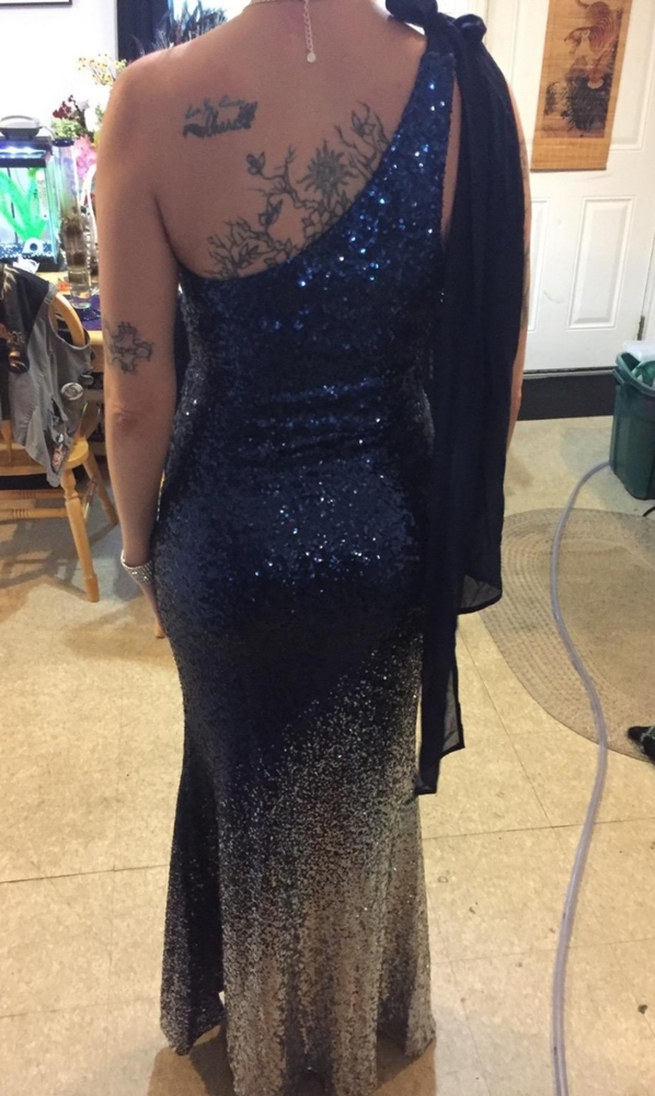 Ombre Effect Evening Gown